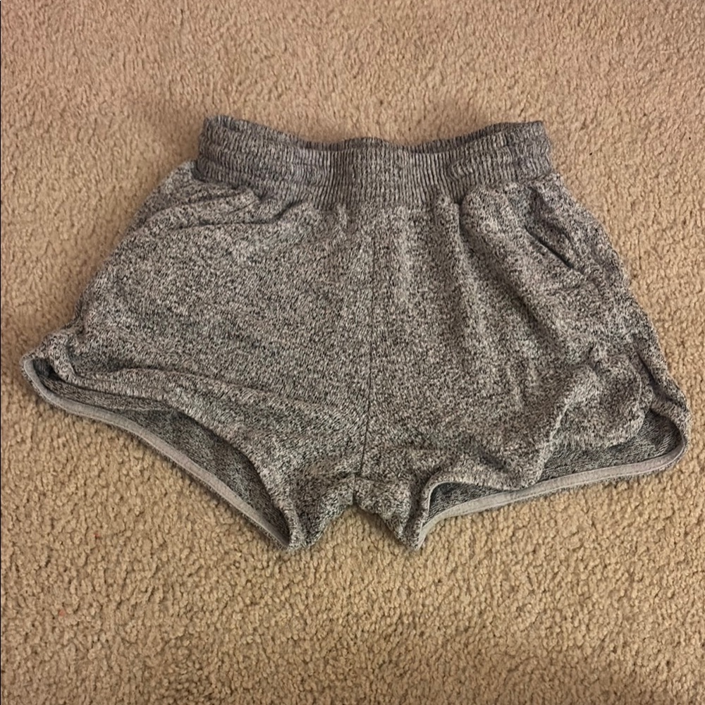 Gray Athletic Shorts with Elastic Waistband